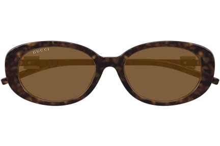 Slnečné okuliare Gucci GG1684SA 004 Oválne Havana