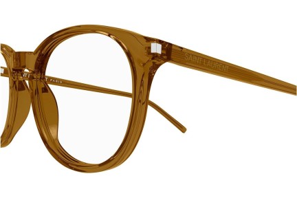 Okuliare Saint Laurent SL106 020 Okrúhle Hnedé