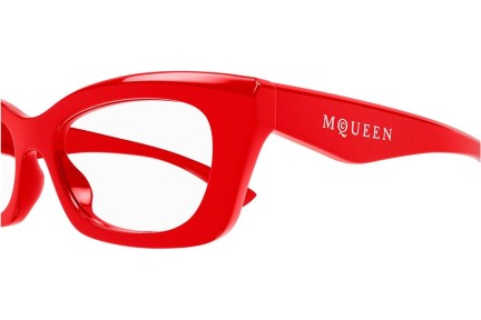 Okuliare Alexander McQueen AM0474O 003 Obdĺžníkové Červené