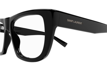 Okuliare Saint Laurent SL714 001 Squared Čierne