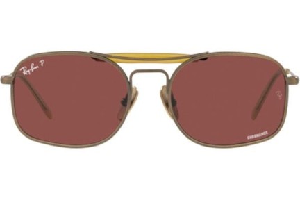 Slnečné okuliare Ray-Ban Chromance Collection RB8062 9207AL Polarized Squared Hnedé