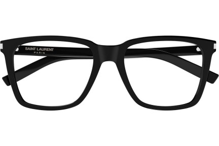 Okuliare Saint Laurent SL717SLIM 001 Squared Čierne