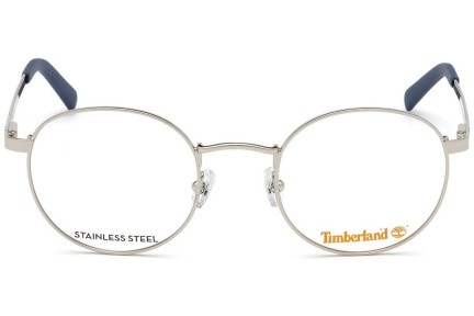 Okuliare Timberland TB1652 010 Okrúhle Strieborné