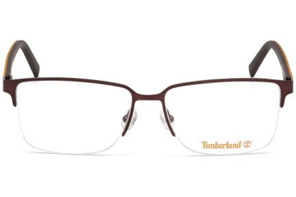 Okuliare Timberland TB1653 049 Obdĺžníkové Hnedé