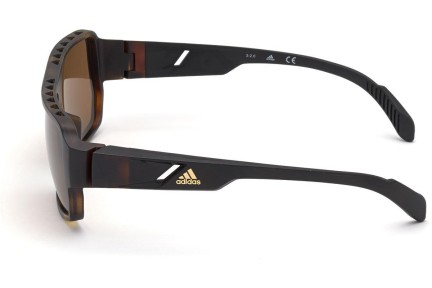 Slnečné okuliare Adidas Sport SP0038 52E Polarized Obdĺžníkové Havana