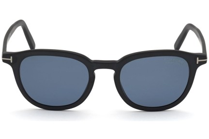 Slnečné okuliare Tom Ford FT0816 02V Polarized Okrúhle Čierne