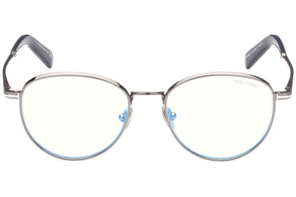 Okuliare Tom Ford FT5749-B 012 Okrúhle Strieborné