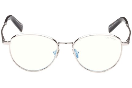 Okuliare Tom Ford FT5749-B 016 Okrúhle Strieborné