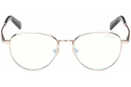 Okuliare Tom Ford FT5749-B 028 Okrúhle Zlaté