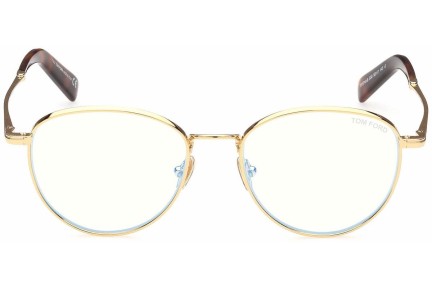 Okuliare Tom Ford FT5749-B 030 Okrúhle Zlaté