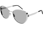 Slnečné okuliare Saint Laurent SLM91 004 Squared Strieborné