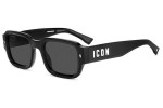 Slnečné okuliare Dsquared2 ICON0009/S 807/IR Obdĺžníkové Čierne