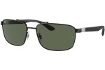 Slnečné okuliare Ray-Ban RB3737 002/71 Obdĺžníkové Čierne