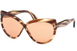 Slnečné okuliare Tom Ford Beatrice FT1196 53E Cat Eye Havana