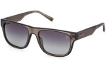 Slnečné okuliare Timberland TB00025 45D Polarized Squared Hnedé