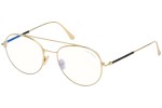 Okuliare Tom Ford FT5657-B 028 Okrúhle Zlaté