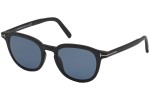 Slnečné okuliare Tom Ford FT0816 02V Polarized Okrúhle Čierne